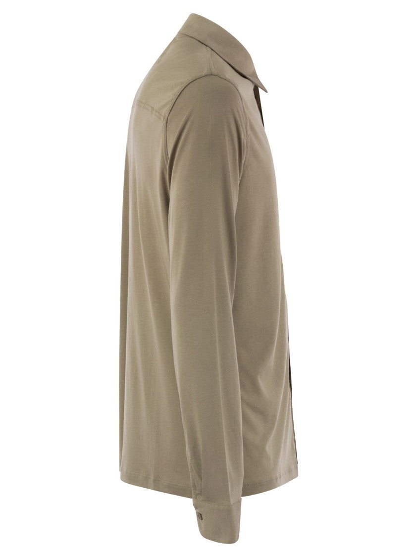 Majestic Long-Sleeved Shirt In Lyocell And Cotton