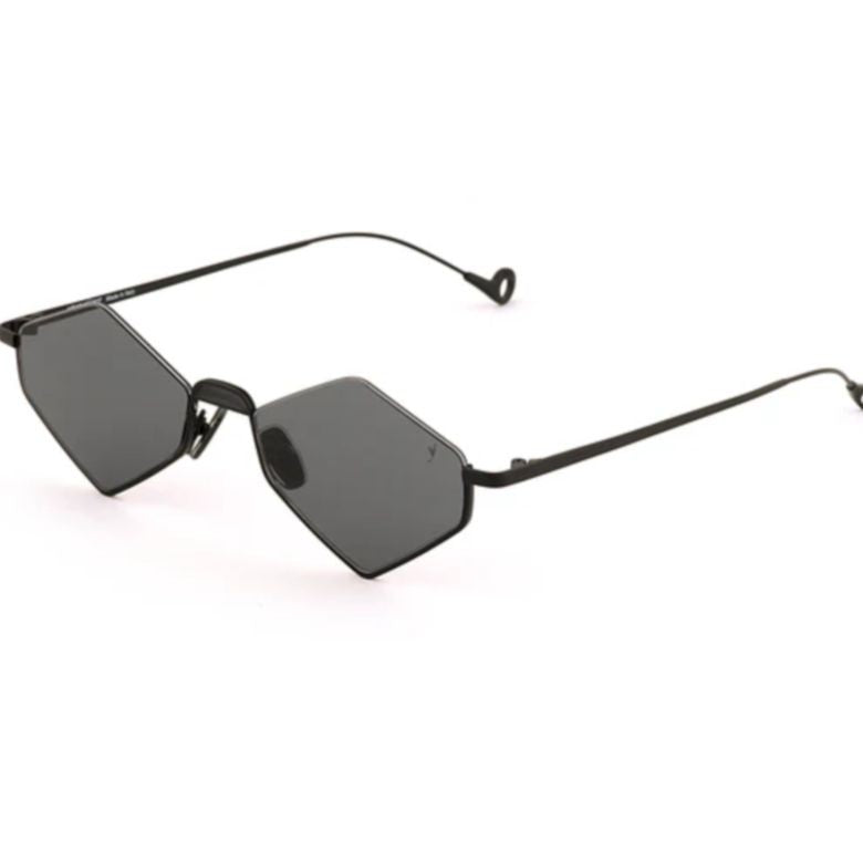 Eyepetizer Asakusa C.6-63 Angular Dark Lens Sunglasses With Thin Metal Frame