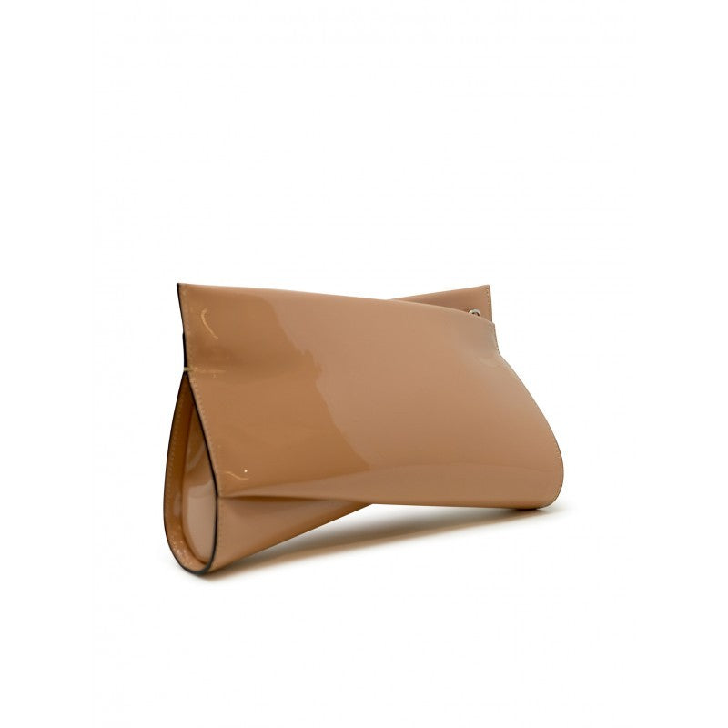 Christian Louboutin 3245151 Pk1a Nude Patent Loubitwist Clutch Bag