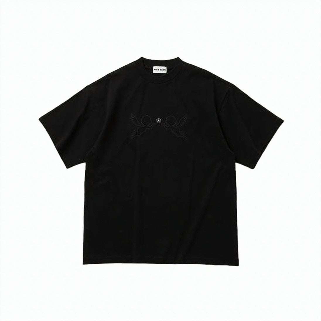 Nick Gear Black Short-Sleeve T-Shirt With Embroidered Design