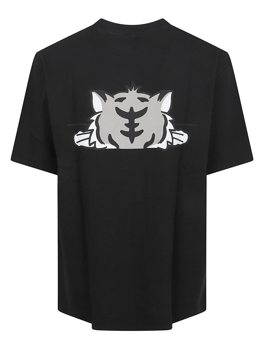 Kenzo Tiger Graphic Black Cotton T-Shirt