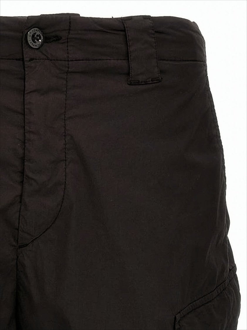 C.P. Company Classic Black Relaxed-Fit Shorts With Logo Detail