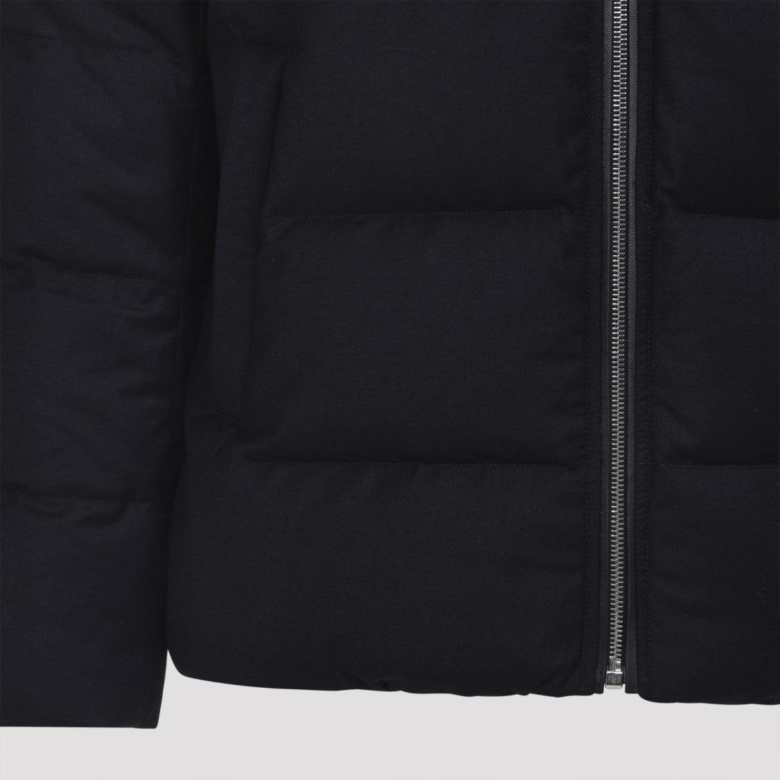 Yves Salomon Padded Quilted Down Jacket With Hood And Zipper Closure