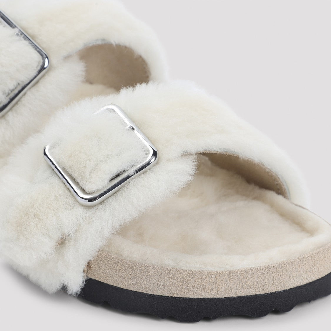 Birkenstock 1774 Arizona White Shearling Mules