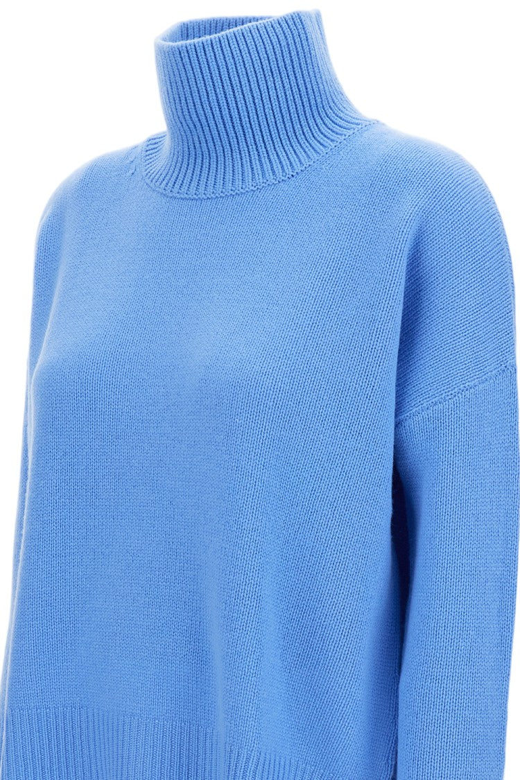 Lisa Yang Light Blue Heidi Heavy-Knit Cashmere Turtleneck