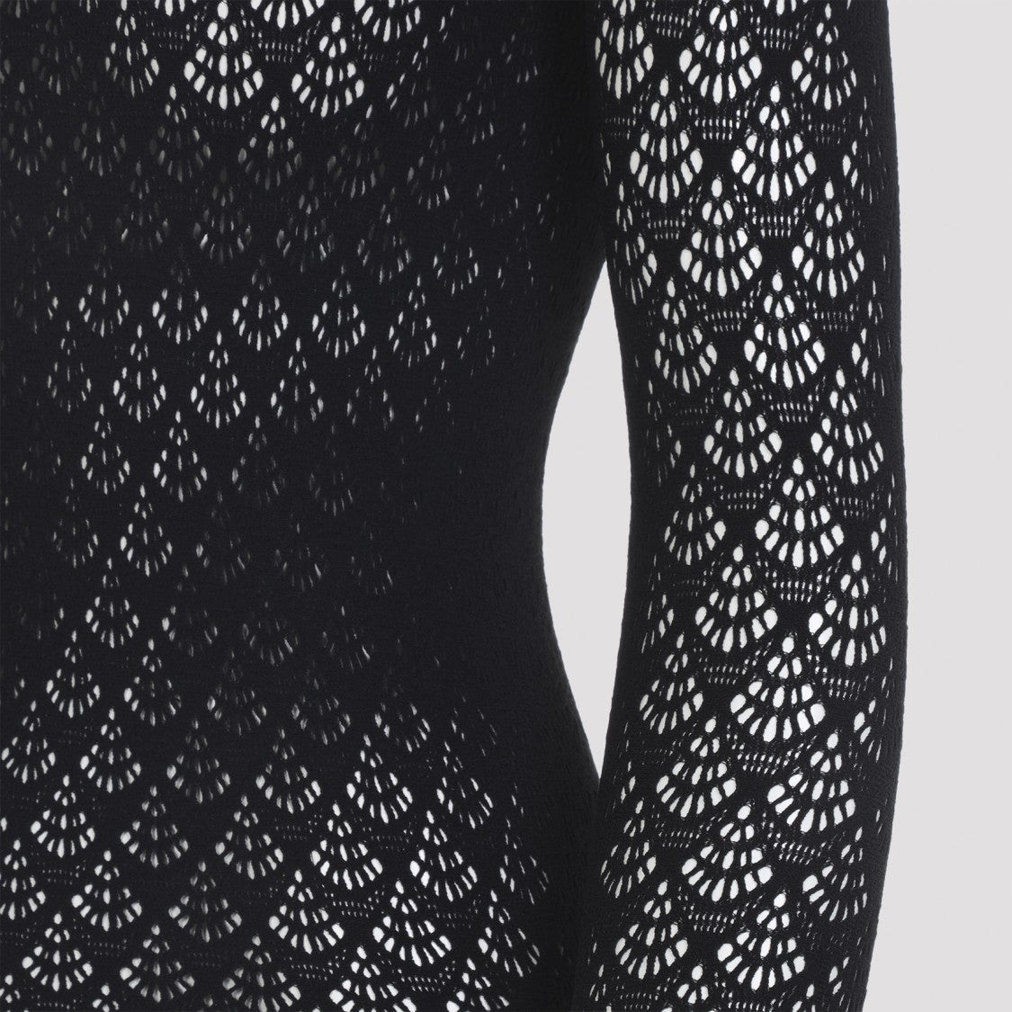 Wolford Fitted Bodysuit With Lace Detailing And High Neckline