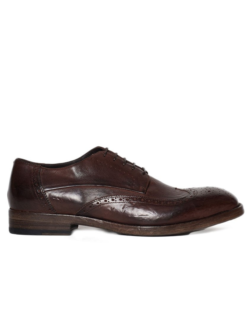 Fabrizio Silenzi Classic Brown Derby Lace-Up Shoes