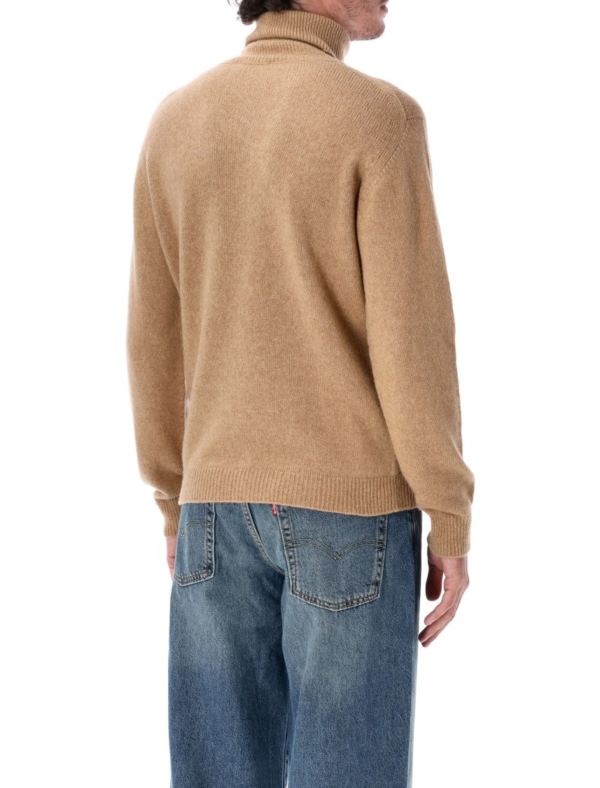 Roberto Collina Ribbed High-Neck Sweater With Soft Knit Texture