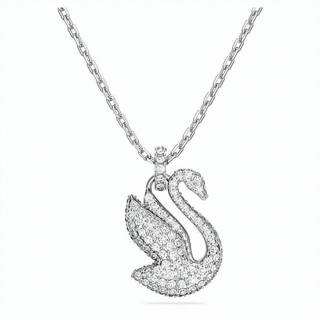 Swarovski Swan-Shaped Crystal Pendant Necklace