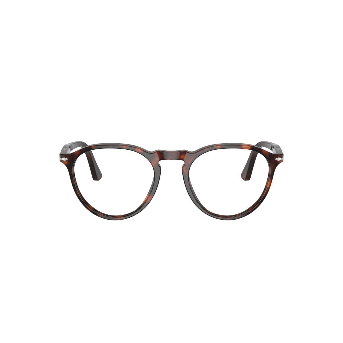 Persol 0Po3286v Round Frame Tortoiseshell Acetate Eyeglasses With Keyhole Bridge