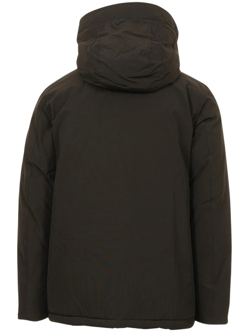 Woolrich Structured Button-Up Hooded Coat