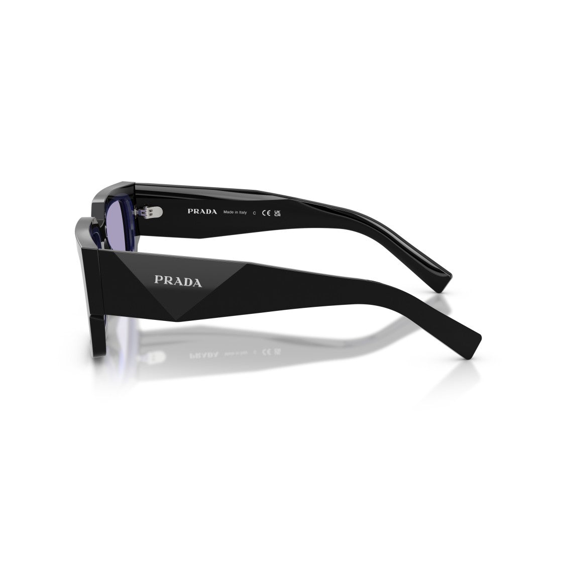 Prada 0Pr B17s Rectangular Frame Black Acetate Sunglasses