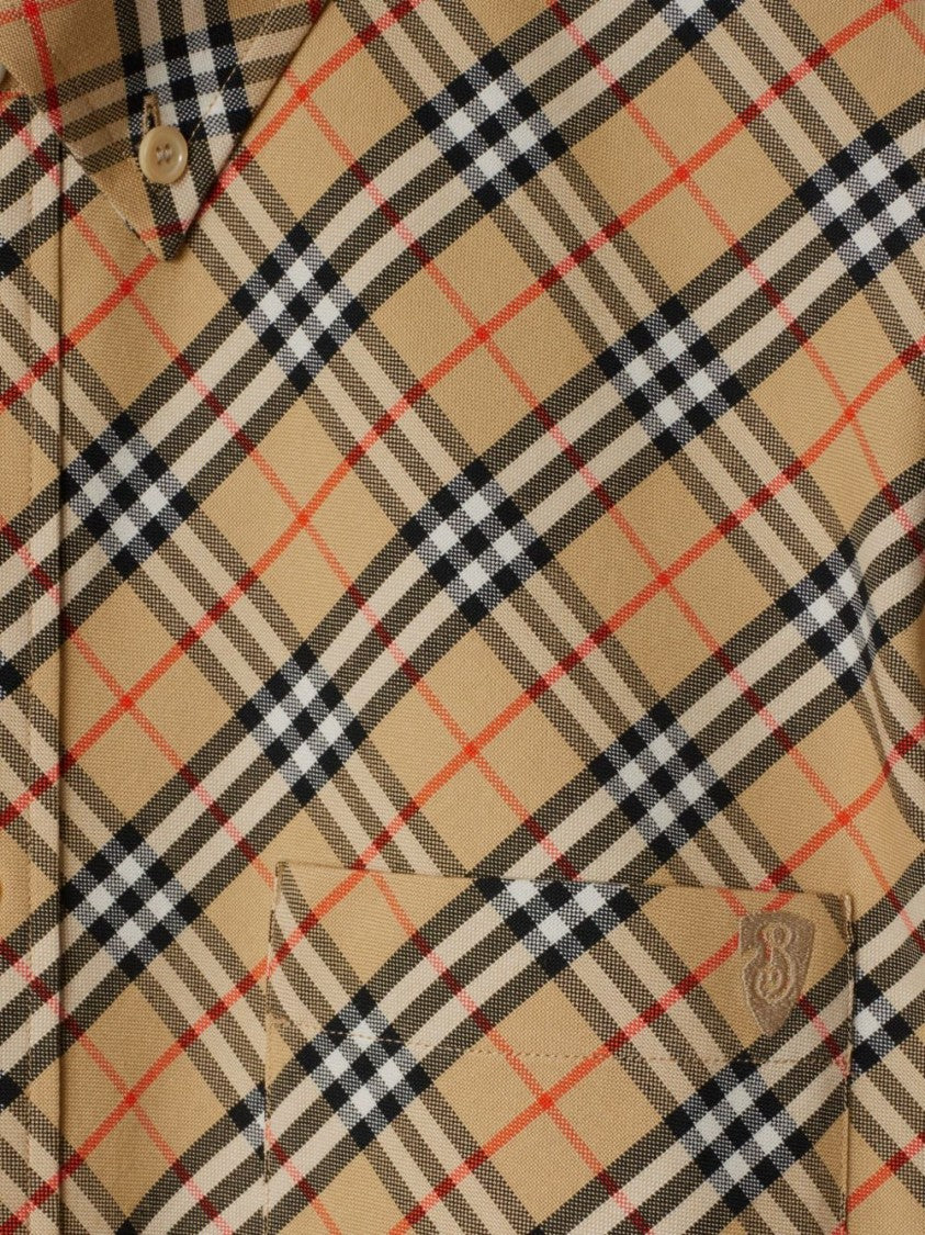Burberry Plaid Button-Down Shirt With Chest Pocket
