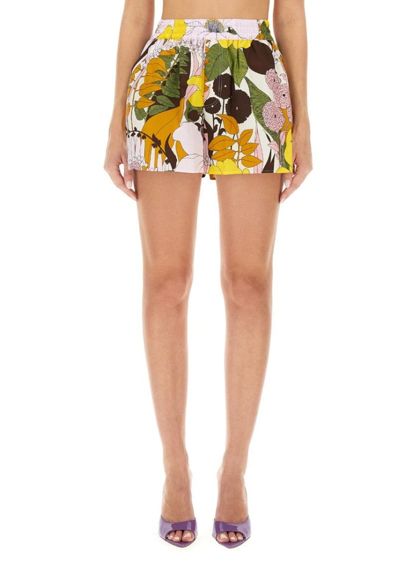 La Double J Floral Print Shorts