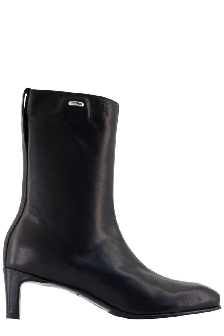 Our Legacy Mid-Calf Black Boots With Minimalist Design