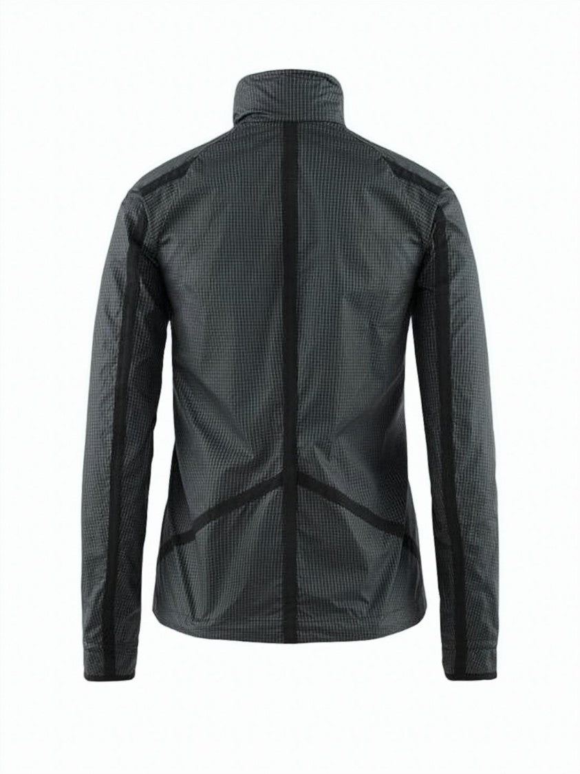 Klattermusen Slim-Fit High Collar Jacket With Subtle Grid Pattern