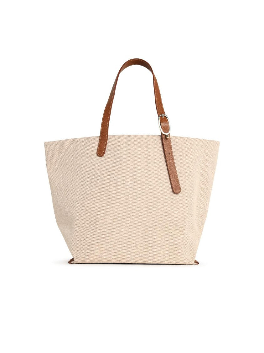 Longchamp 'Shopping Complice' Caramel Cotton Tela Bag
