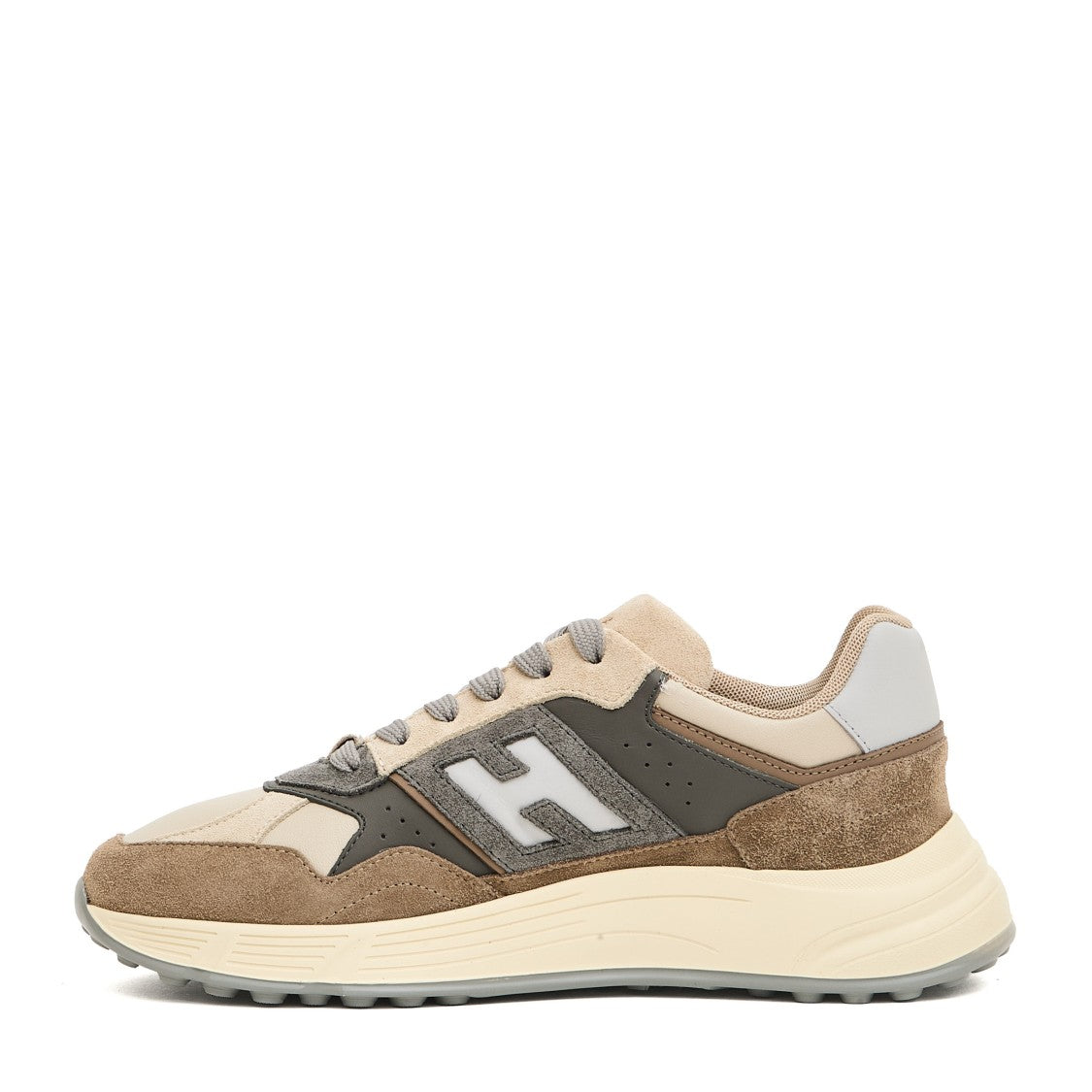 Hogan Hyperlight Cam Beige Tobacco Running Sneakers