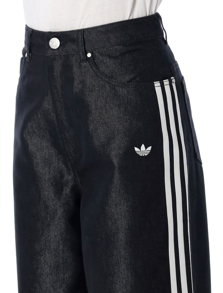 Adidas Wide-Leg Black Baggy Jeans