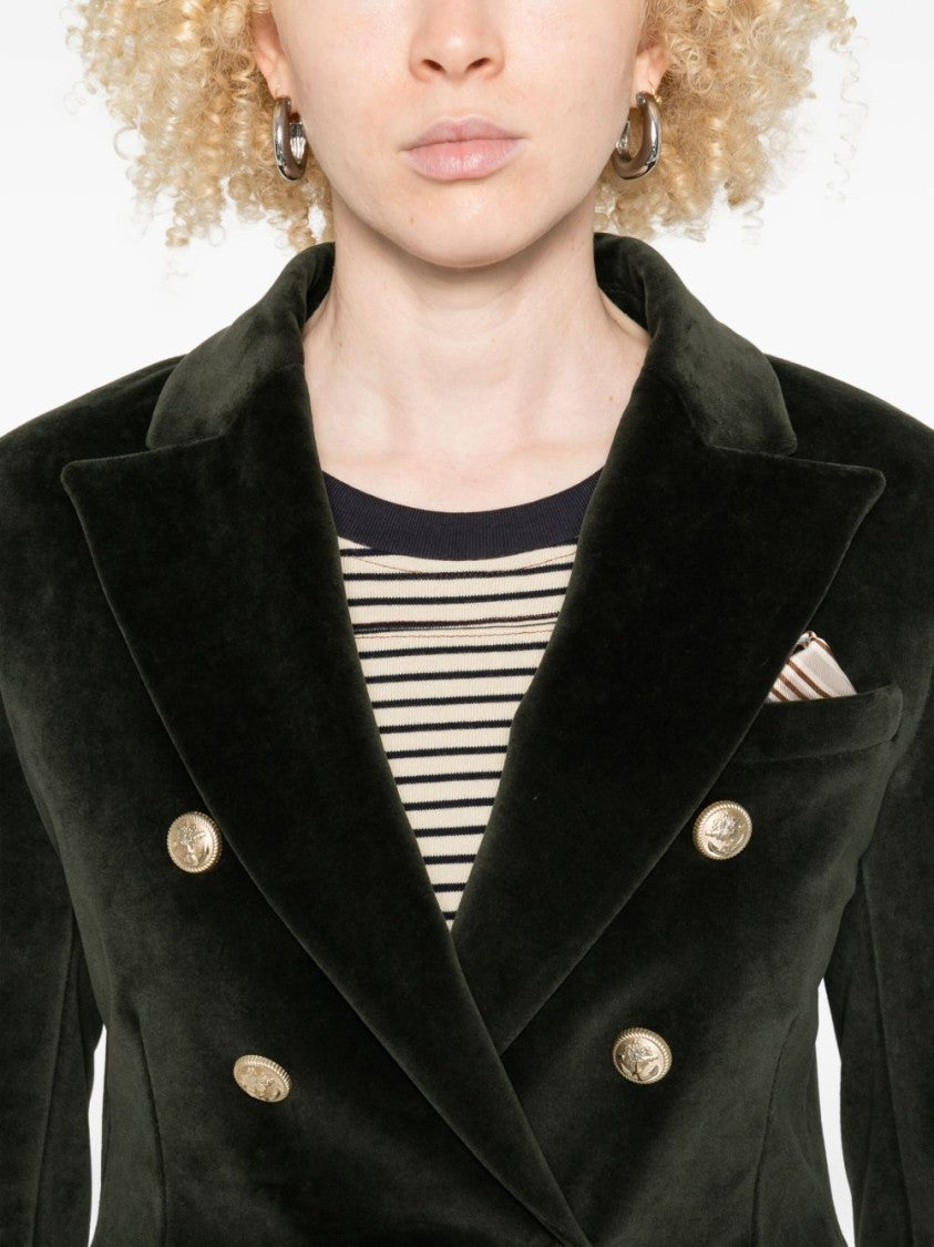 Circolo 1901 Double-Breasted Tailored Jacket With Gold-Tone Buttons