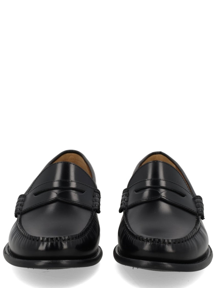 Boss Polished Cowhide Leather Penny Loafers