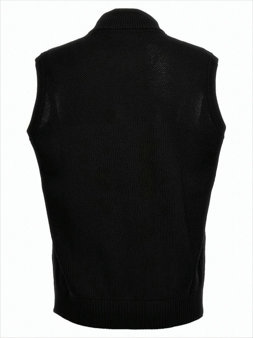 Canada Goose Quilted Black Vest With High Collar