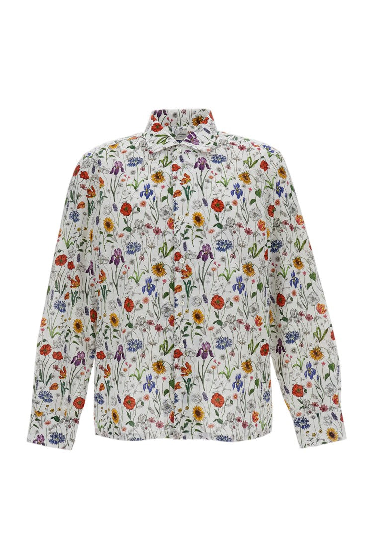 Junya Watanabe White Floral Cotton Shirt