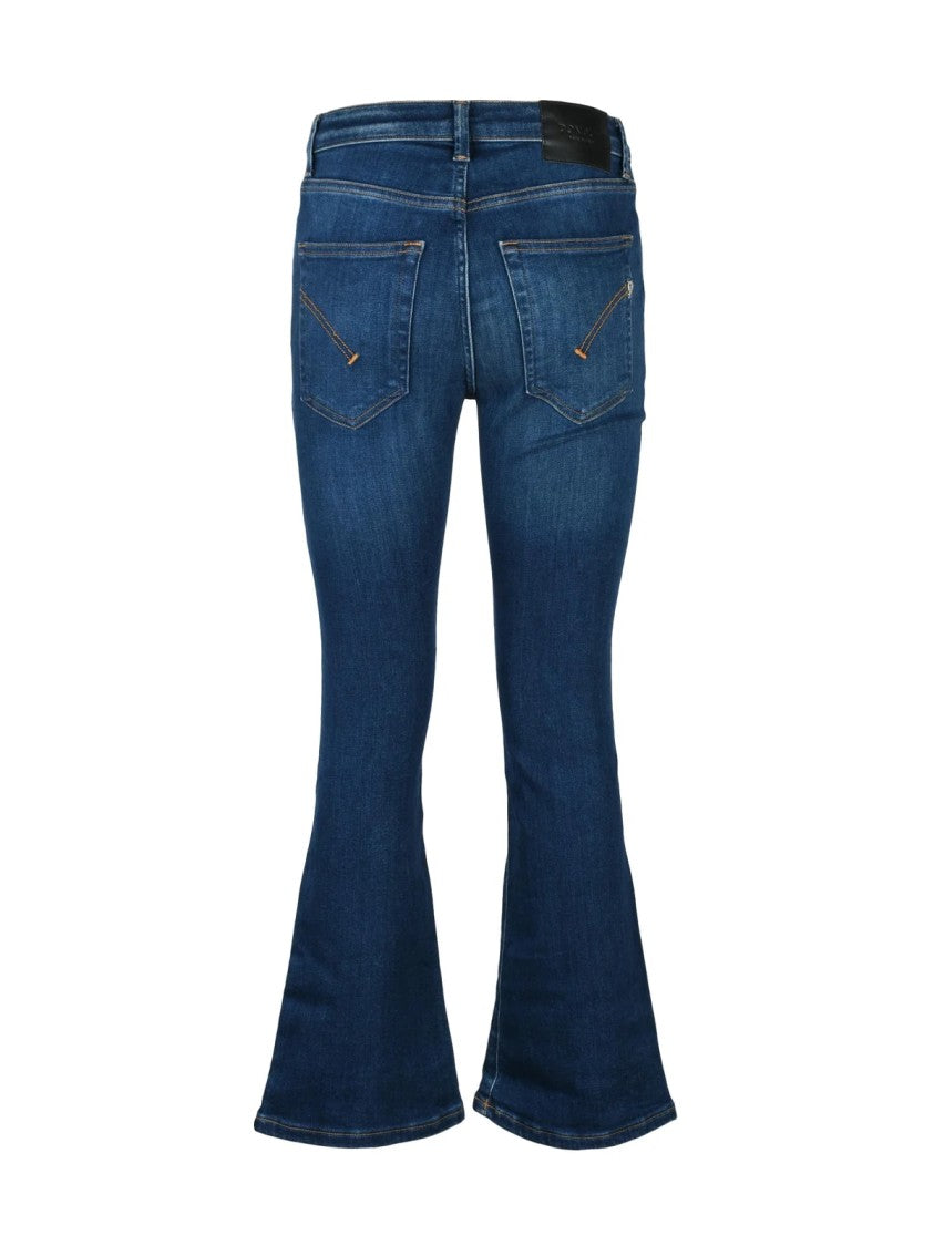 Dondup Mandy Blue Flared Cotton-Blend Jeans