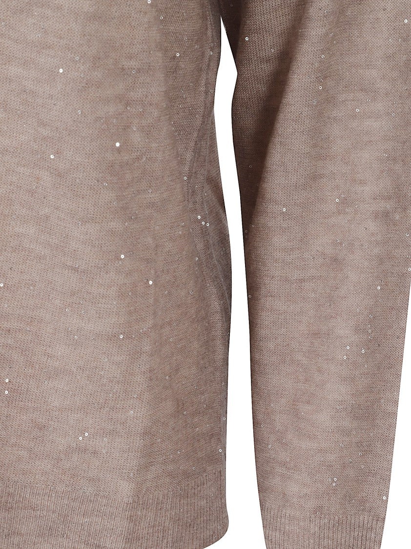 Fabiana Filippi Sequin Melange Crewneck Sweater