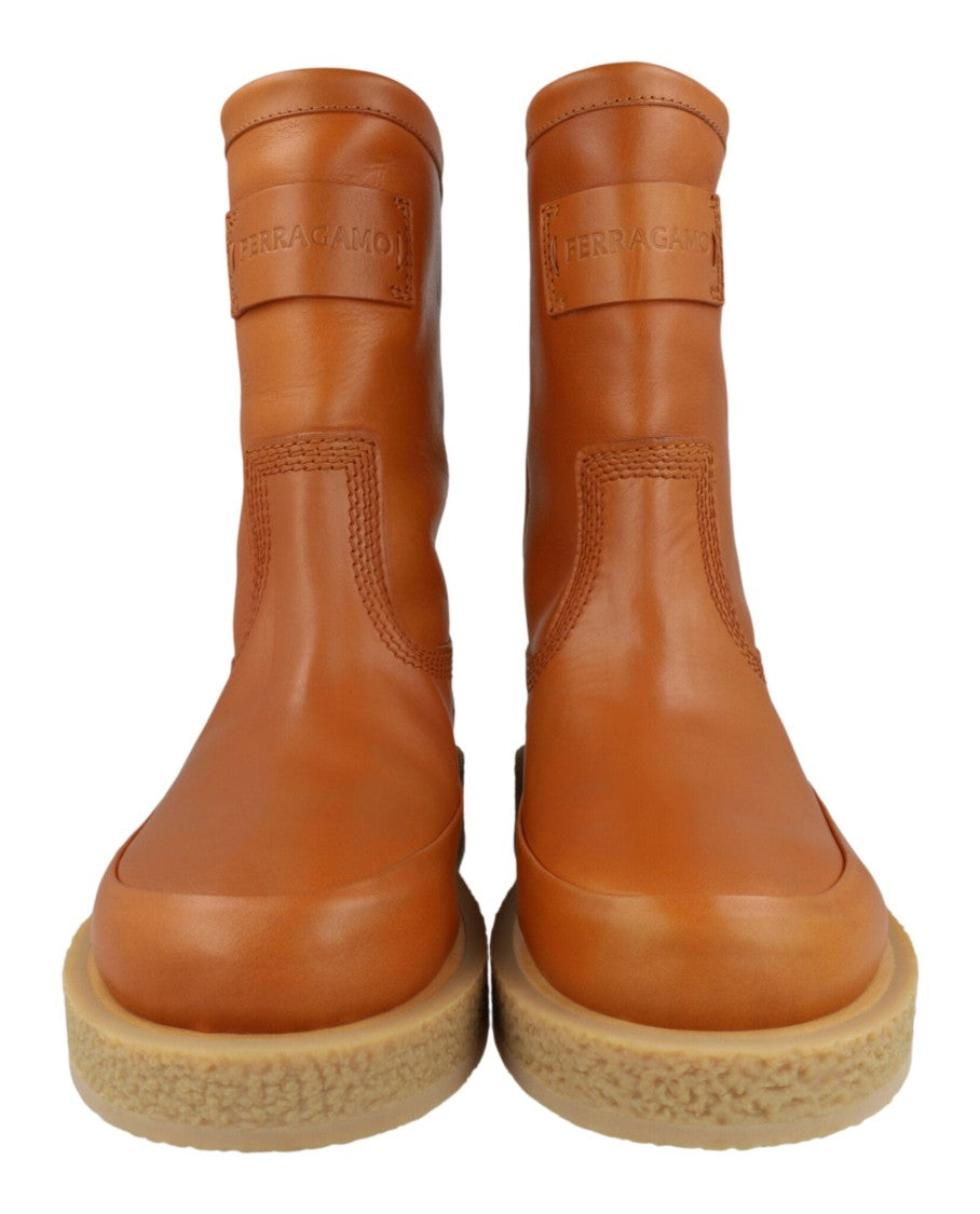 Ferragamo Ferdi Leather Boots