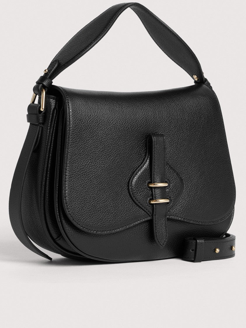 Coccinelle Mavery Textured Leather Gold-Hardware Handbag