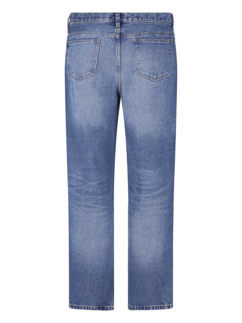 A.P.C. Blue Straight-Leg Cotton Denim Jeans