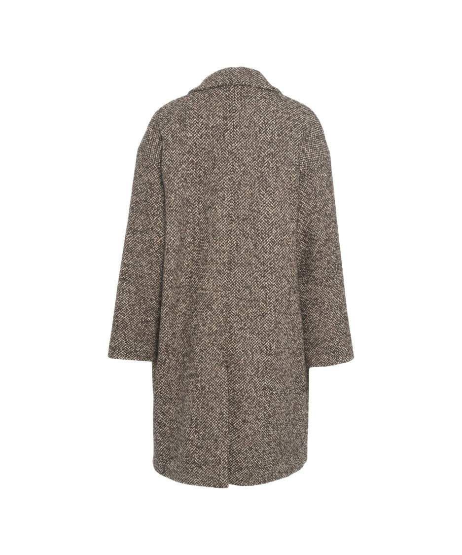Ottod'ame Oversized Structured Coat With Mirror Lapel