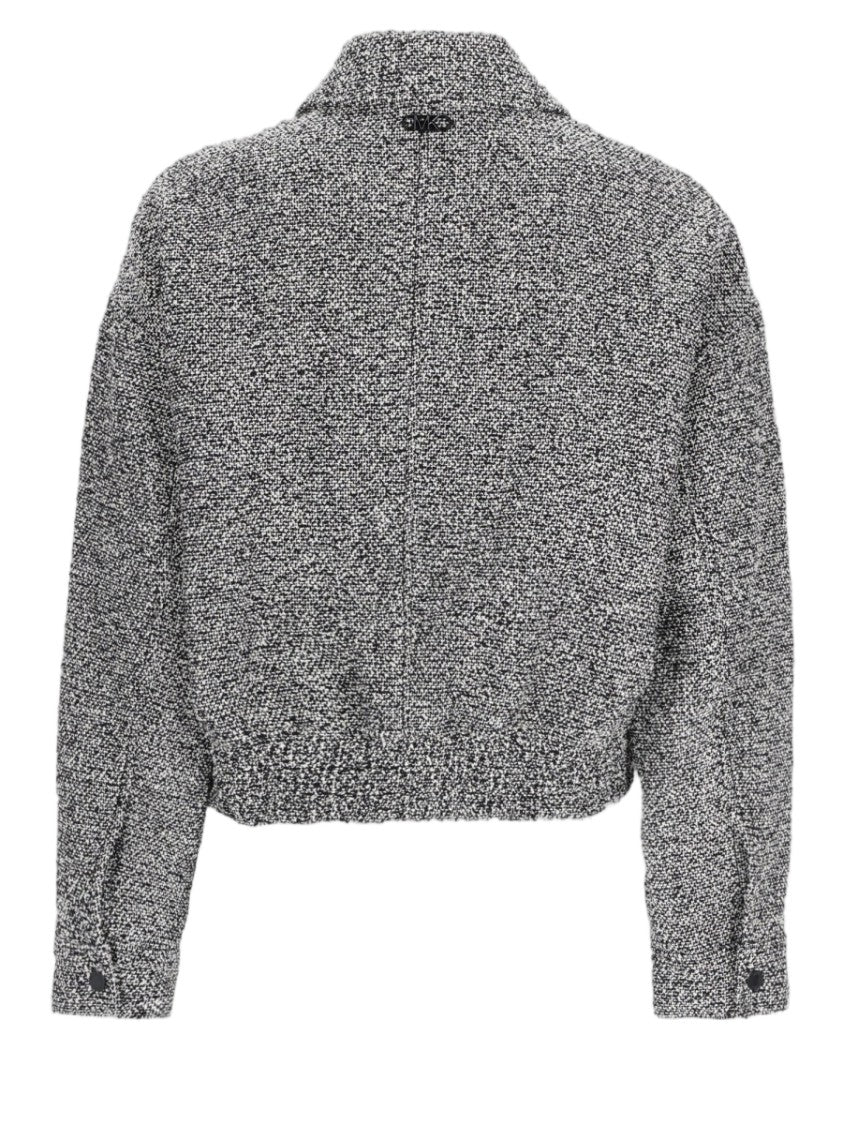 Michael Michael Kors Cropped Textured Cotton-Blend Bomber Jacket