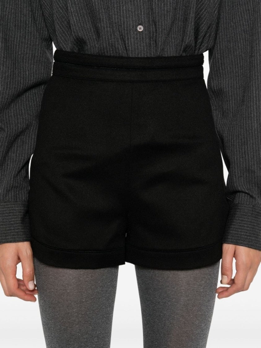 Max Mara Black High-Waisted Tailored Shorts