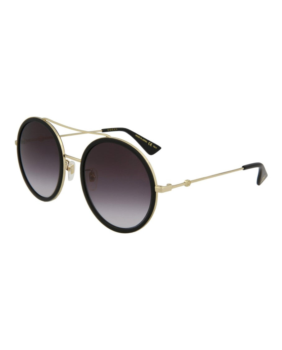 Gucci Round-Frame Metal Sunglasses