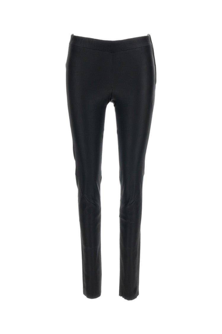 Arma Black Nappa Leather Skinny Pants