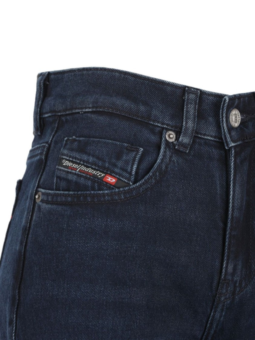 Diesel Wide-Leg High-Waisted Jeans With Classic Five-Pocket Design
