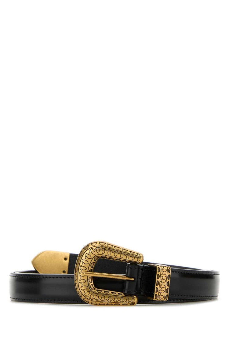 Valentino Garavani Black Leather Belt