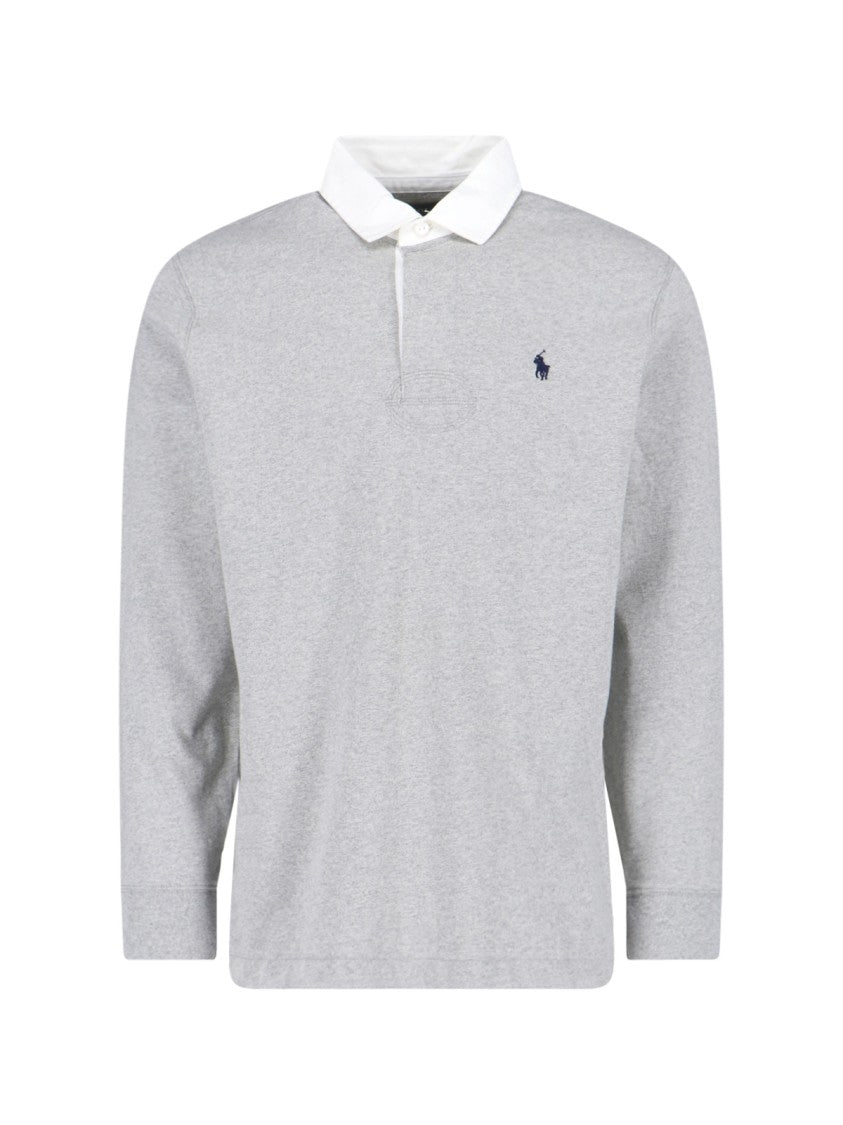 Polo Ralph Lauren Classic Grey T-Shirt With Round Neckline