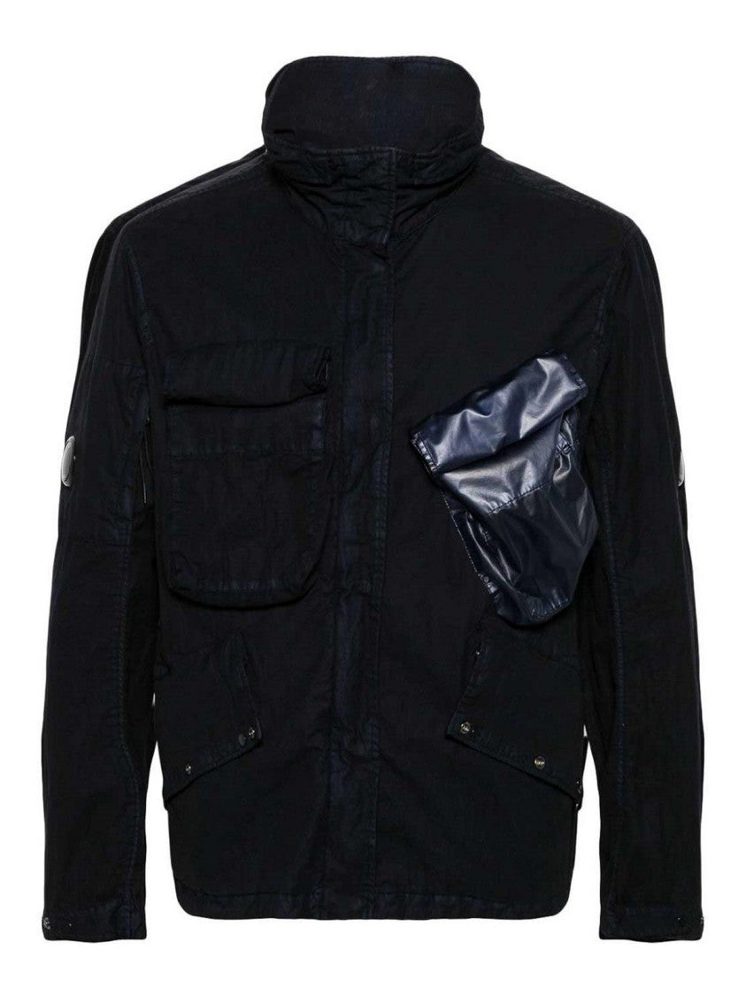 C.P. Company High-Collar Utility Jacket With Distinctive Chest Pocket