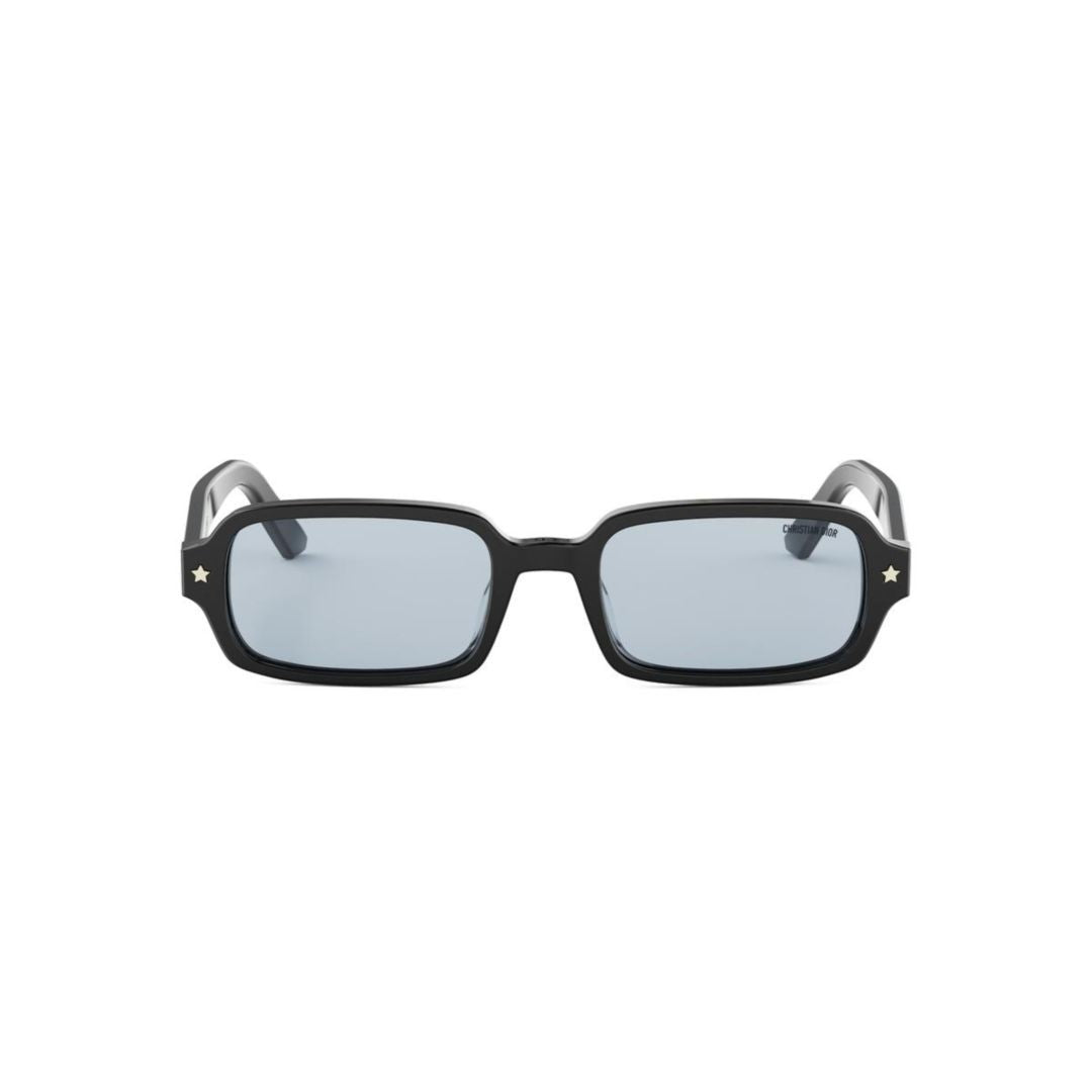 Dior Black Cd40205i Light Blue Lens Rectangular Sunglasses