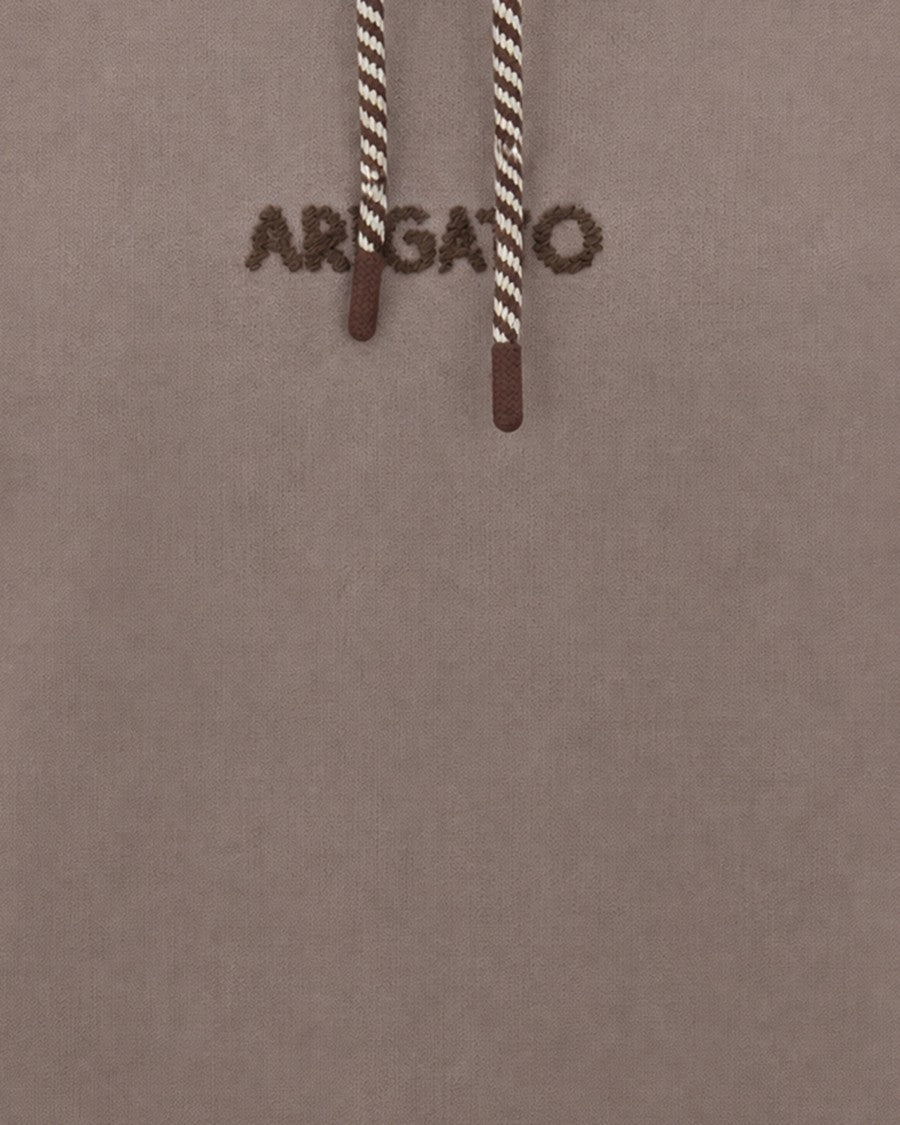 Axel Arigato Coffee Brown Oversized Hooded Fleece Sweatshirt
