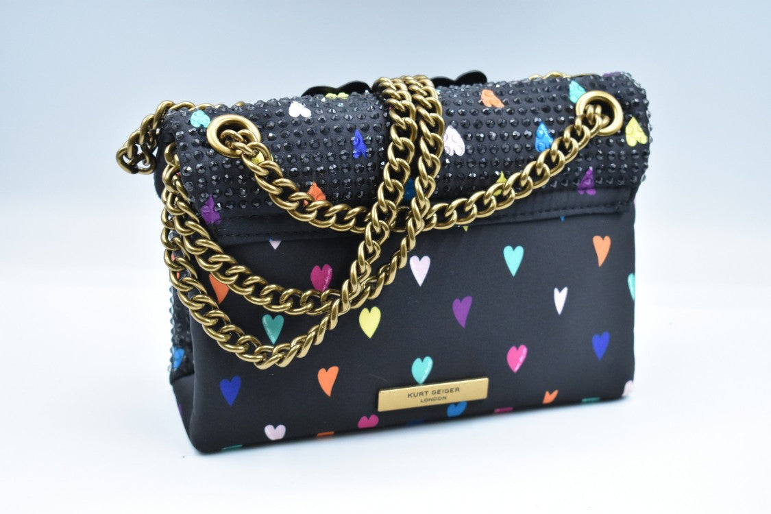 Kurt Geiger Shoulder Bag Colorful Heart Embellishments