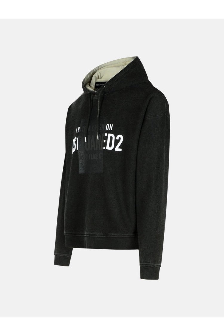 Dsquared2 Black Drawstring Hoodie