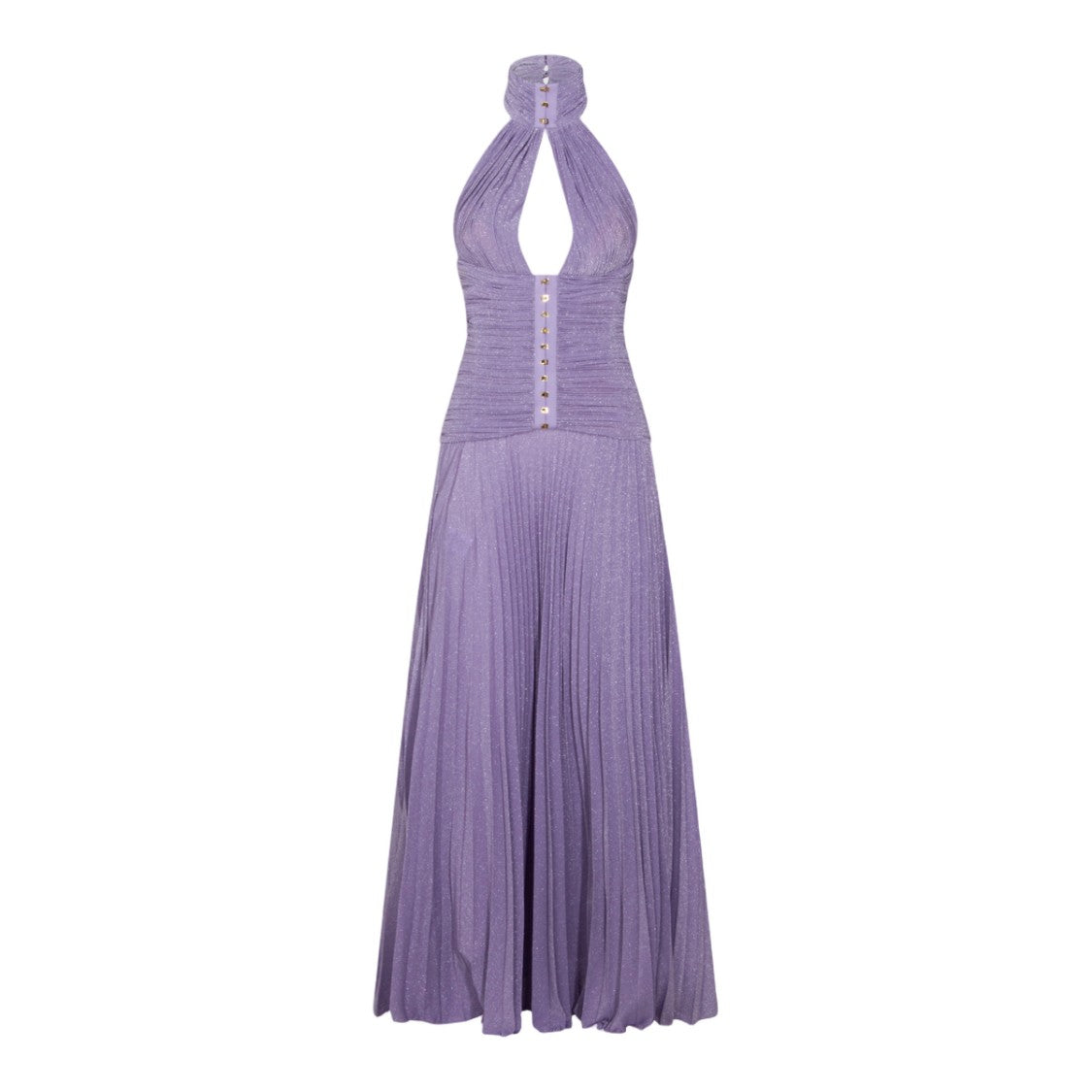Elisabetta Franchi Soft Lilac Dress With Flattering Draped Silhouette