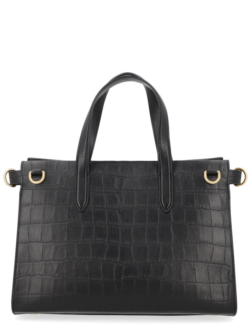 Burberry Neutrals Cotswolds Crocodile Embossed Tote Bag