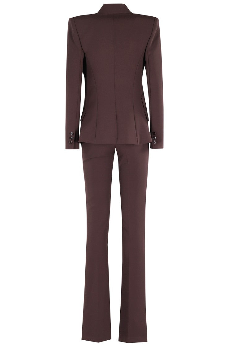 Elisabetta Franchi Single-Breasted Tailored Suit With Flared Pants