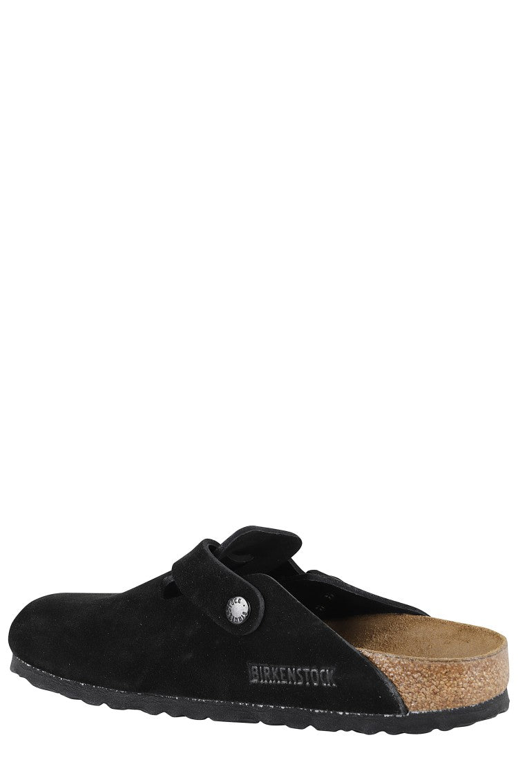 Birkenstock Boston Sfb Cork-Footbed Suede Clogs
