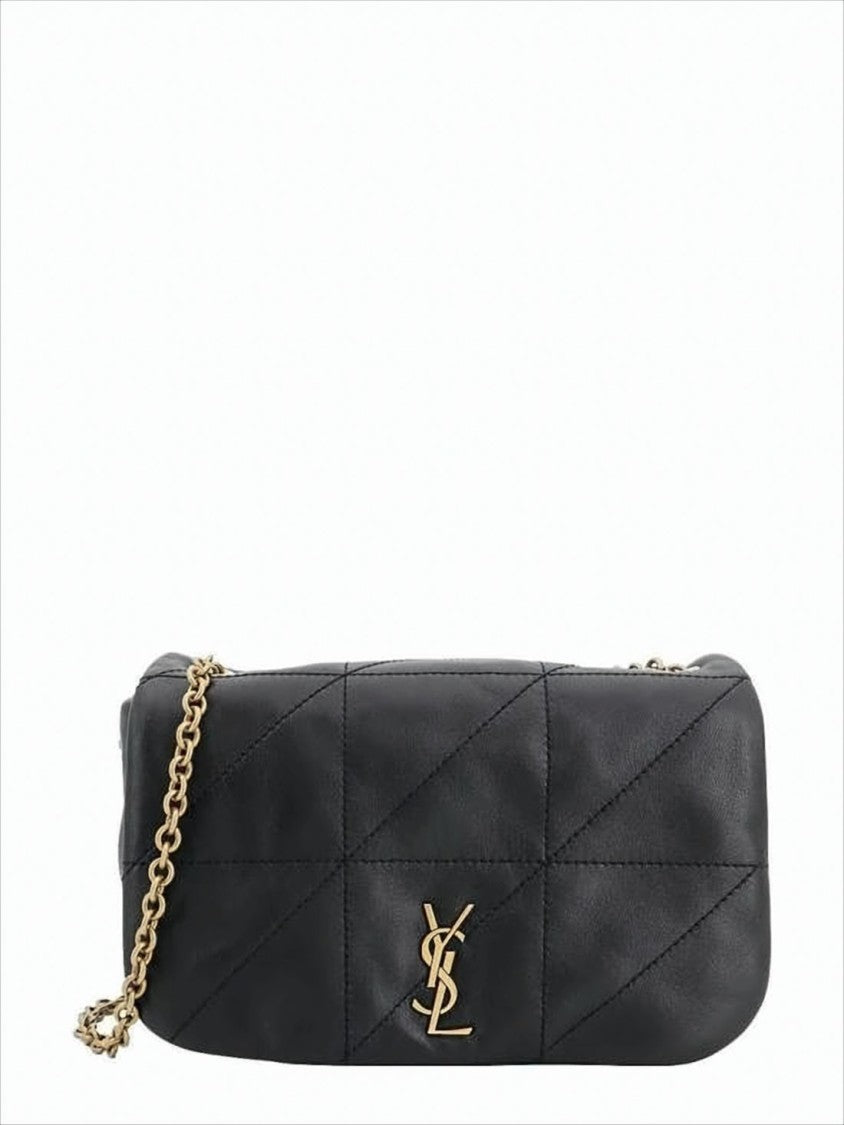 Saint Laurent Quilted Lambskin Shoulder Bag With Gold-Tone Chain